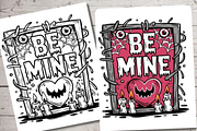 Spooky Valentine’s Day Coloring Page, a Seasonal Illustration by Ink Gallery (Thumbnail 2 of 8)