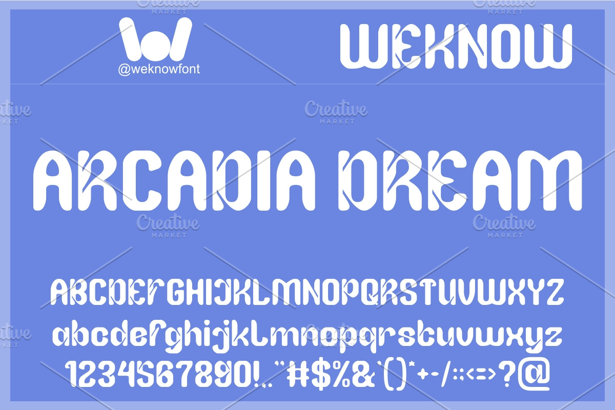 Arcadia Dream font, a Sans Serif Font by weknow (Photo 1 of 8)