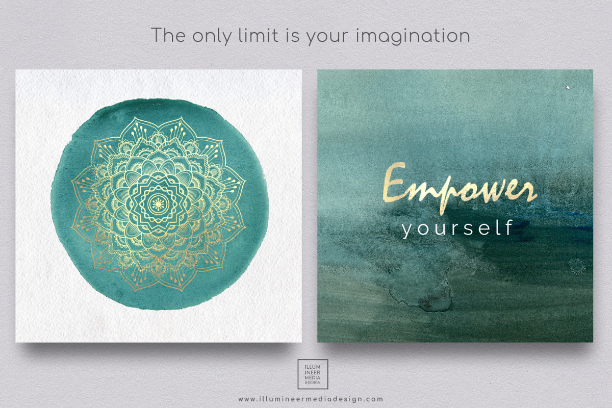 Gold Foil Power Words & Mandalas, an Object Graphic by Illumineer Media & Design (Photo 5 of 6)