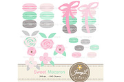 Macaron Digital Paper & Clipart, a Pattern Graphic by JennyL Designs (Thumbnail 2 of 4)