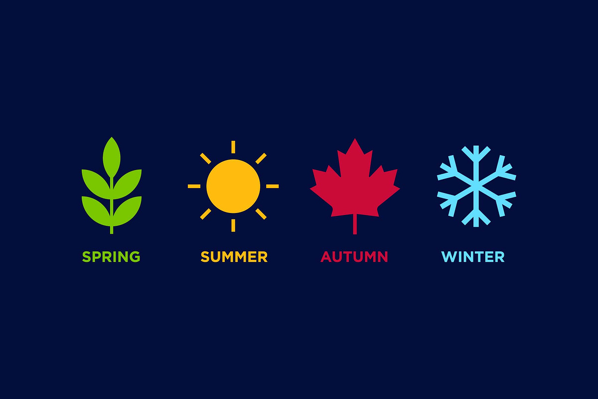 Season Summer Spring Winter Autumn, an Object Graphic by funpixel
