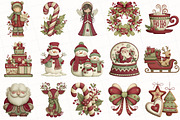 Whimsical Christmas Clipart, an Illustration by OK Design (Thumbnail 2 of 6)
