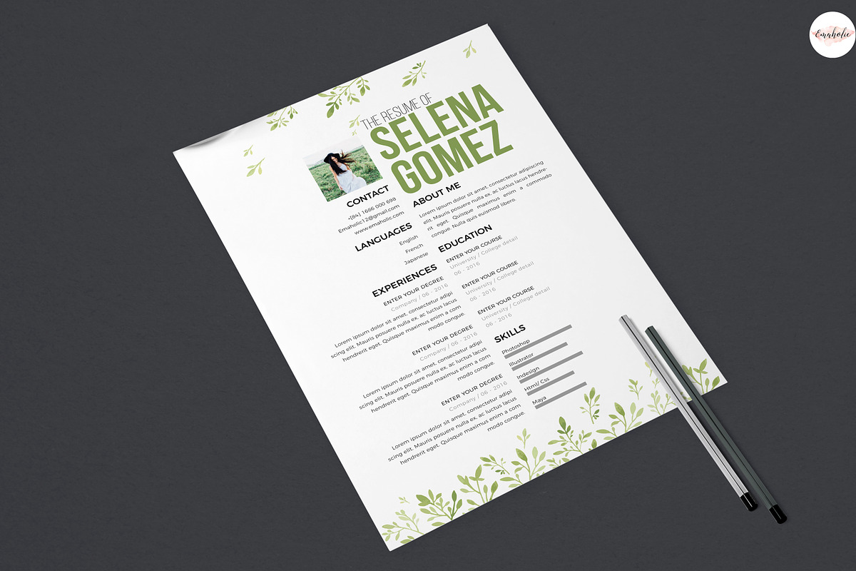 Mordern Resume Template, a Resume Template by Emaholic Template (Photo 3 of 4)