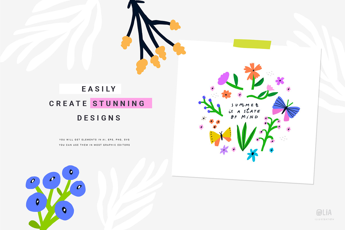 Summer Bloom | 100% Hand drawn, a Decorative Illustration by Olia (Photo 8 of 11)