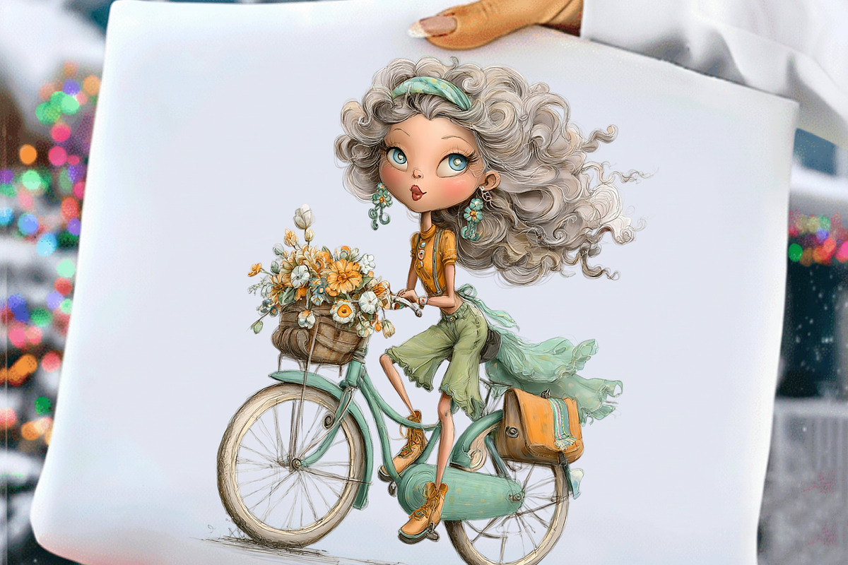 Whimsical Lady Clipart Bundle, an Illustration by Craft Nest (Photo 7 of 9)