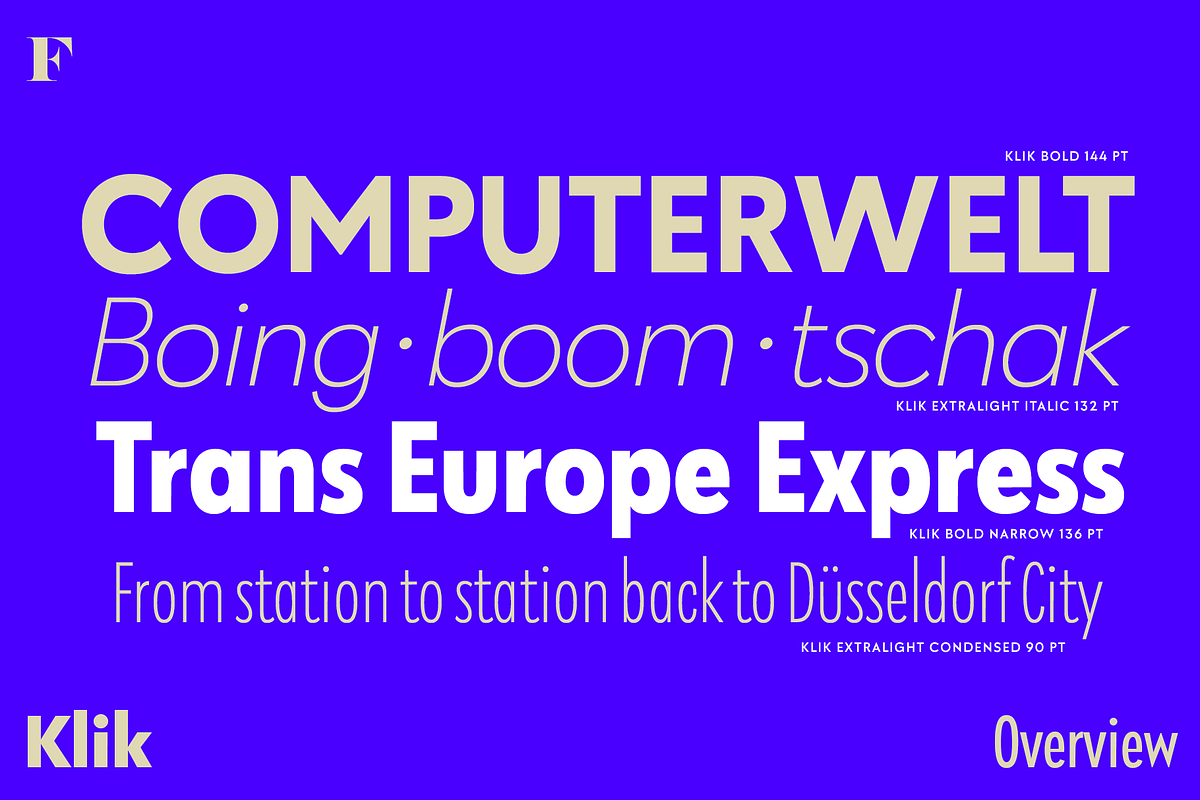 Klik Sans Serif Super Family, a Sans Serif Font by Fenotype (Photo 4 of 11)