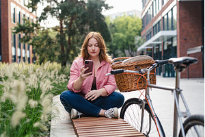 Beautiful curvy woman relaxing in, a Person Photo by HalfPoint