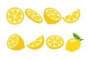 Lemonade slices cartoon set., a Food Illustration by kaisorn (Thumbnail 2 of 3)