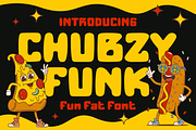 Chubzy Funk Fun Fat Font, a Font by PutraCetol Studio (Thumbnail 1 of 5)