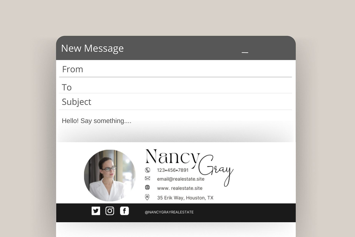 Email Signature Realtor | Canva, an Email Template by MediaKitTemplates (Photo 4 of 6)