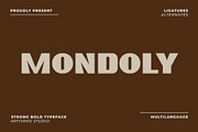 Mondoly Strong Bold Sans Font, a Sans Serif Font by Artiveko (Thumbnail 1 of 8)
