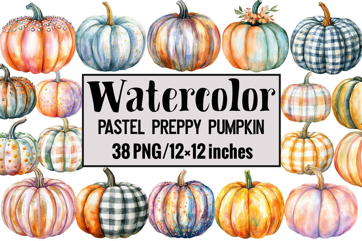 Pastel Preppy Pumpkin, an Illustration by Design Market (Photo 1 of 3)