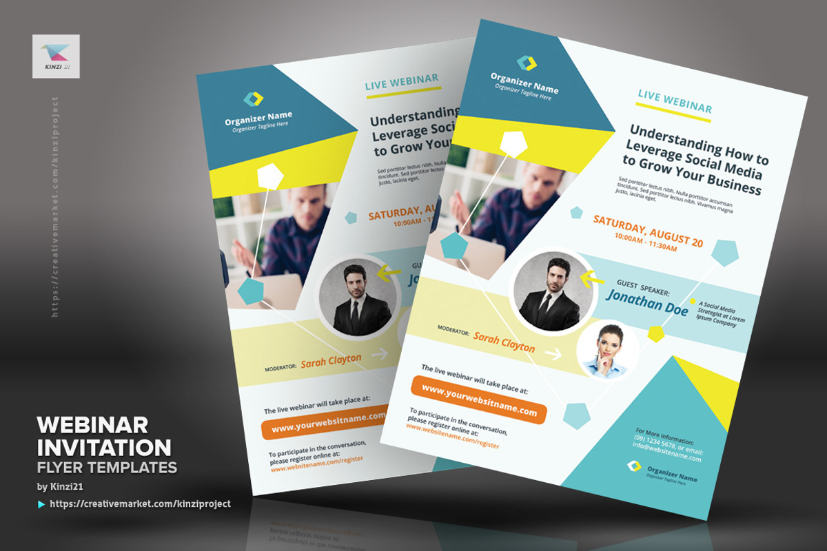 Webinar Invitation Flyer Templates, a Flyer Template by kinzi21 (Photo 3 of 4)