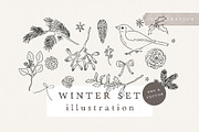 XMAS SKETCH BUNDLE / VECTOR + PNG, an Illustration by KruthDesign (Thumbnail 1 of 10)