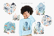 Under the sea Watercolor clipart, an Animal Illustration by Daryartsy (Thumbnail 4 of 7)