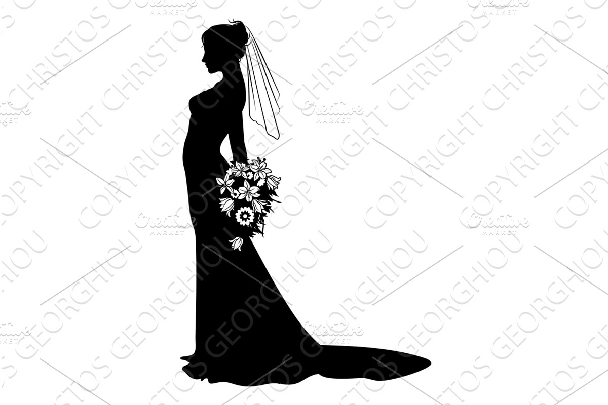 Bride Bridal Wedding Dress, a Person Illustration by Christos Georghiou