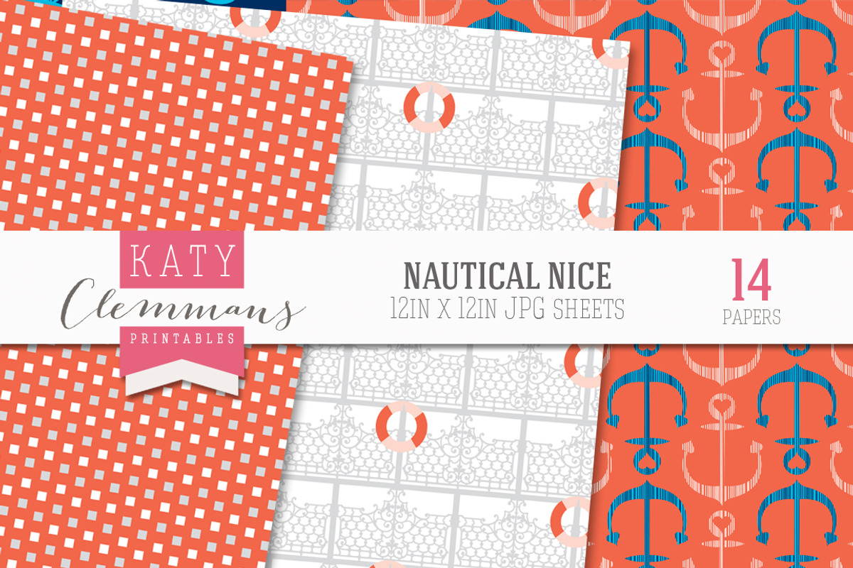 Nautical Nice patterned papers preview 3