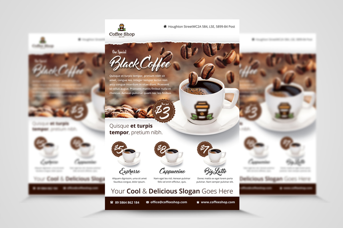 Coffee Shop Flyer Templates, a Flyer Template by buttonpl (Photo 5 of 5)