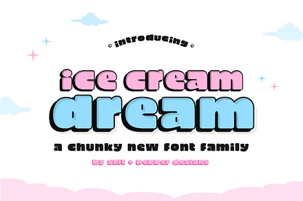 Ice Cream Dream Font Family, a Sans Serif Font by Salt & Pepper Designs