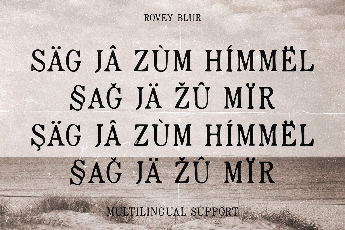 Rovey Blur, a Serif Font by Craft Supply Co. (Photo 6 of 8)
