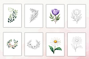 Blush & Bloom Spring Coloring Pages, a Decorative Illustration by Daffodil Dream Studio (Thumbnail 4 of 9)