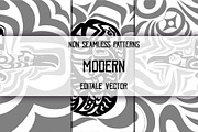 Tlingit Raven patterns bundle, a Pattern Graphic by Natsuhisui (Thumbnail 3 of 5)