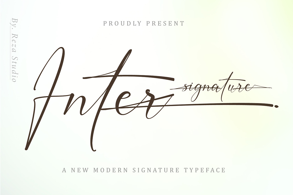Inter signature, a Script Font by Reza Studio (Photo 12 of 14)