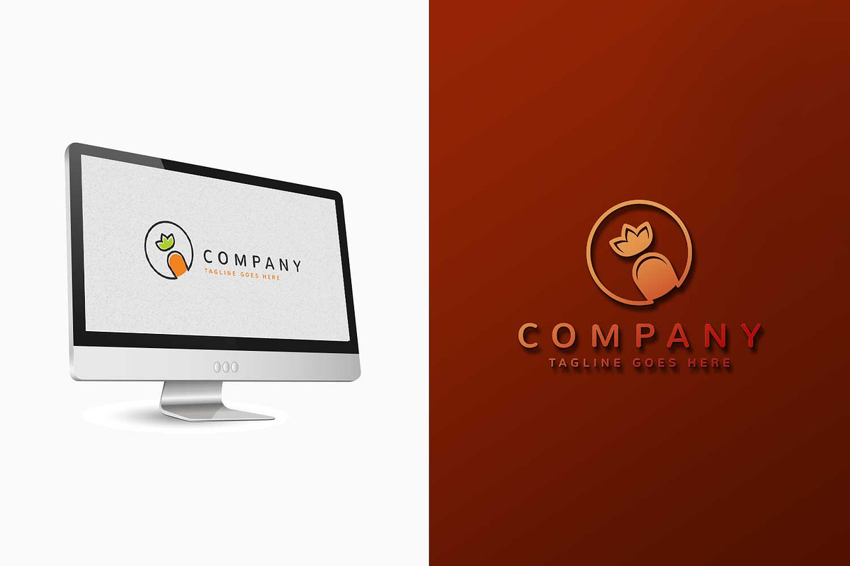 Carrot Logo Template, a Branding & Logo Template by C_Monica (Photo 2 of 3)