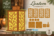 Floral Lantern SVG Bundle Laser Cut, a Decorative Illustration by OTVEY DESIGN (Thumbnail 11 of 14)