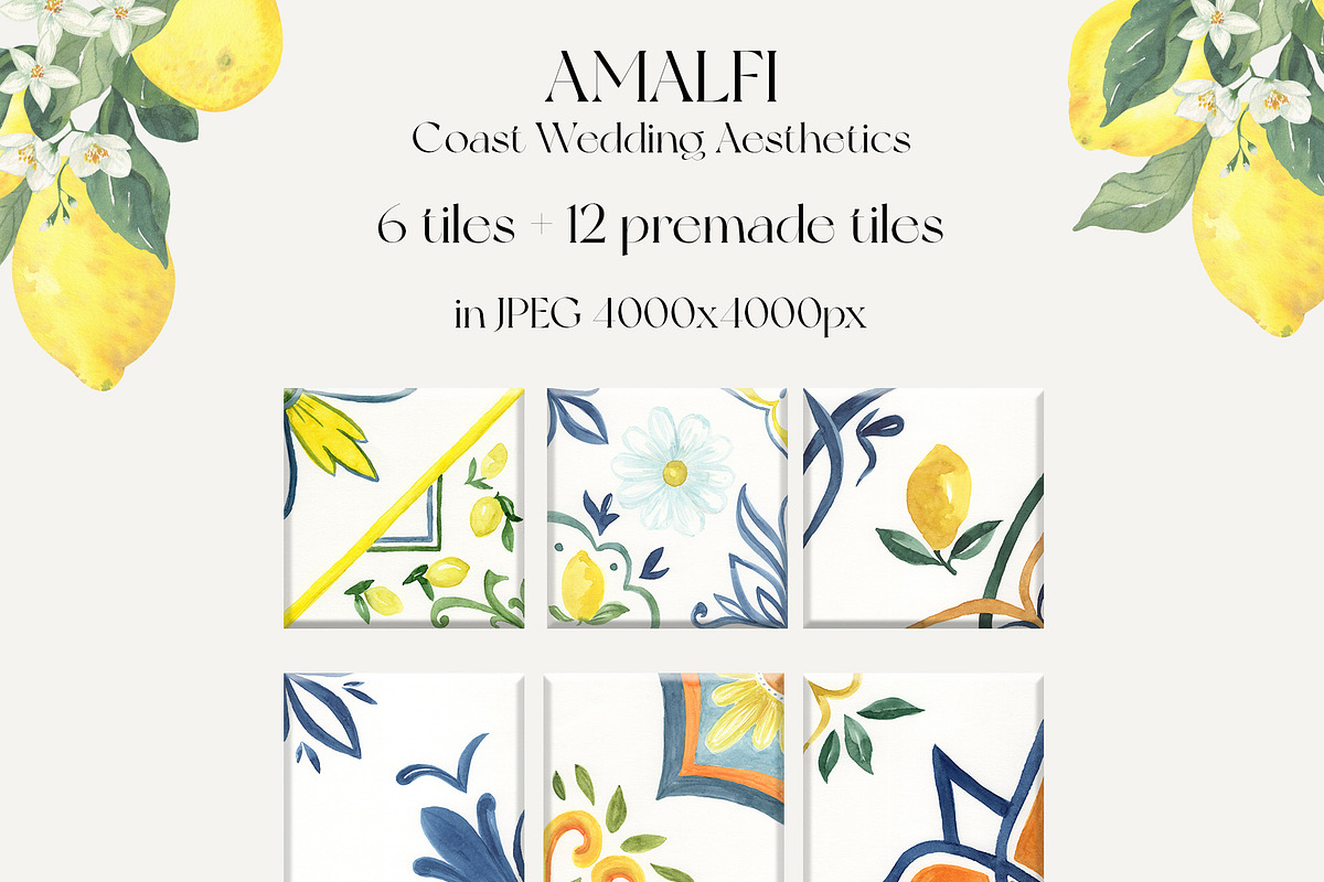 Amalfi Coast Mediterranean Wedding, a Decorative Illustration by Catch the Dream Art (Photo 14 of 17)