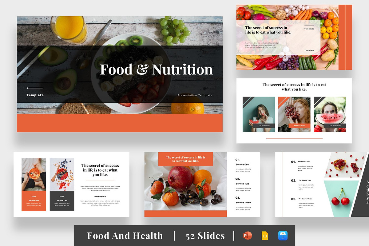 Food And Health PresentationTemplate, a Presentation Template by BumbleGraph Studio (Photo 1 of 6)