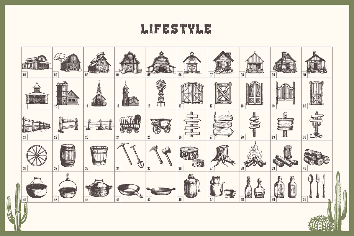 Wild, Wild West. 250 Illustrations, an Object Graphic by Cosmic Store (Photo 4 of 9)