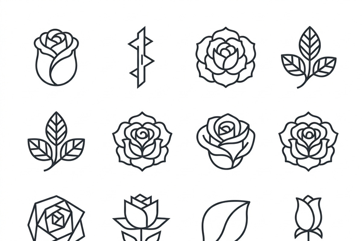 Bundles Set Floral Wedding Icons, an Outline Icon by adenpinkstore (Photo 6 of 44)