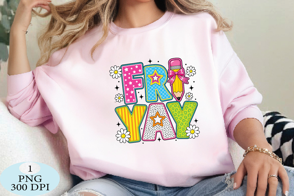 FRYAY Friday Teacher PNG, a Seasonal Illustration by Daily.Designs (Photo 3 of 5)