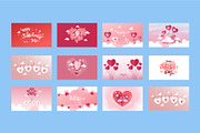 Valentines background vector set, a Seasonal Illustration by foxndeer (Thumbnail 2 of 4)