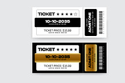 Black and White Simple tickets, a Stationery Template by Kazi Hossain (Thumbnail 1 of 3)