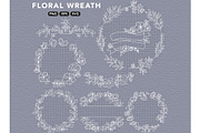 laurel wreath SVG, flower border, a Graphic by hanacrochetdesign (Thumbnail 2 of 11)