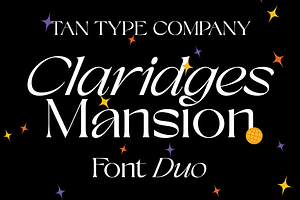 TAN - CLARIDGES, a Font by TanType