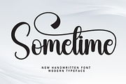 Sometime | Script Font, a Handwritten Font by Scratchones (Thumbnail 1 of 9)