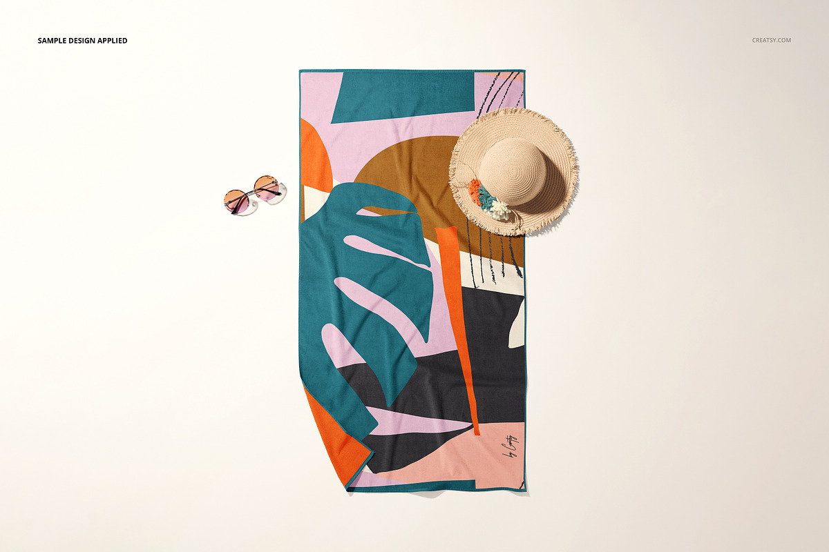 Beach Towel Mockup, a Product Mockup by Creatsy (Photo 4 of 8)