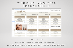 Wedding Vendors Google Sheets