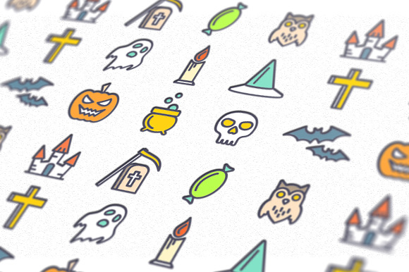 Outline Icons For Halloween