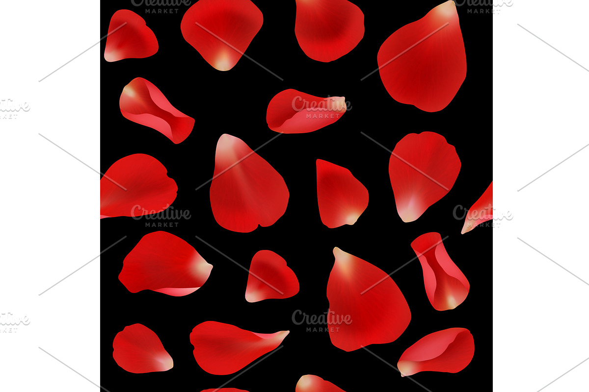 Rose petals. beauty seamless, an Object Illustration by Onyx