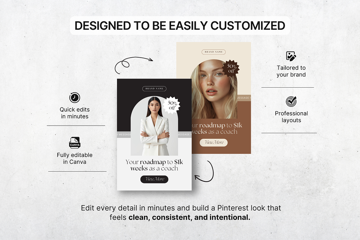 Coach Pinterest Pin Templates Canva, a Social Media Template by DigiPax (Photo 8 of 11)