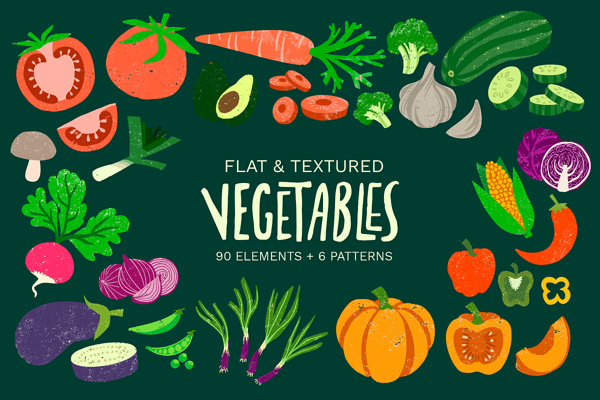 Hand-drawn Vegetable Illustrations, an Illustration by nyulpsd (Photo 1 of 5)