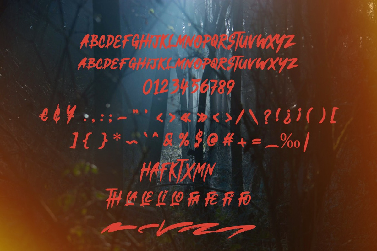 Slither Halows - Gothic Horror Font, a Font by Dhabee (Photo 6 of 10)