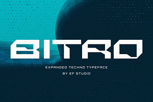 Bitro | Futuristic Techno Font