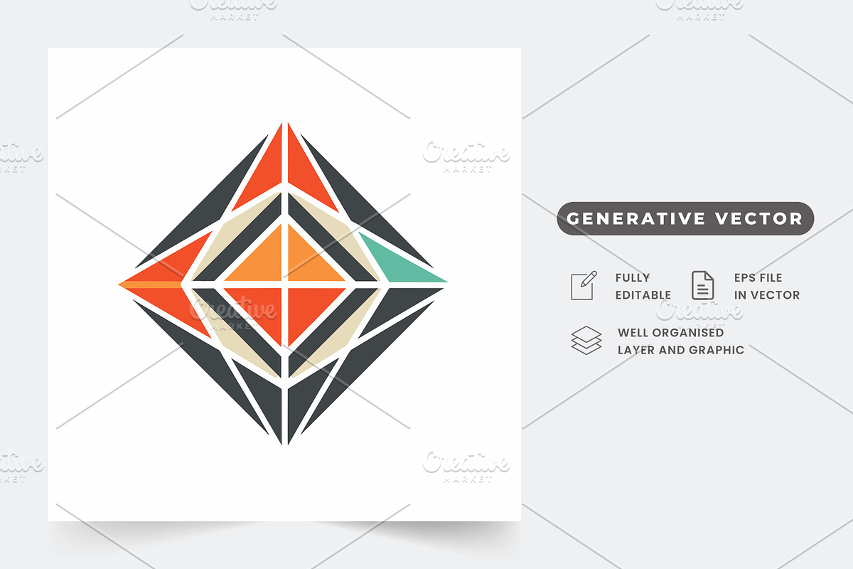 A simple, geometric logo design feat, a Graphic by Iftikhar Alam