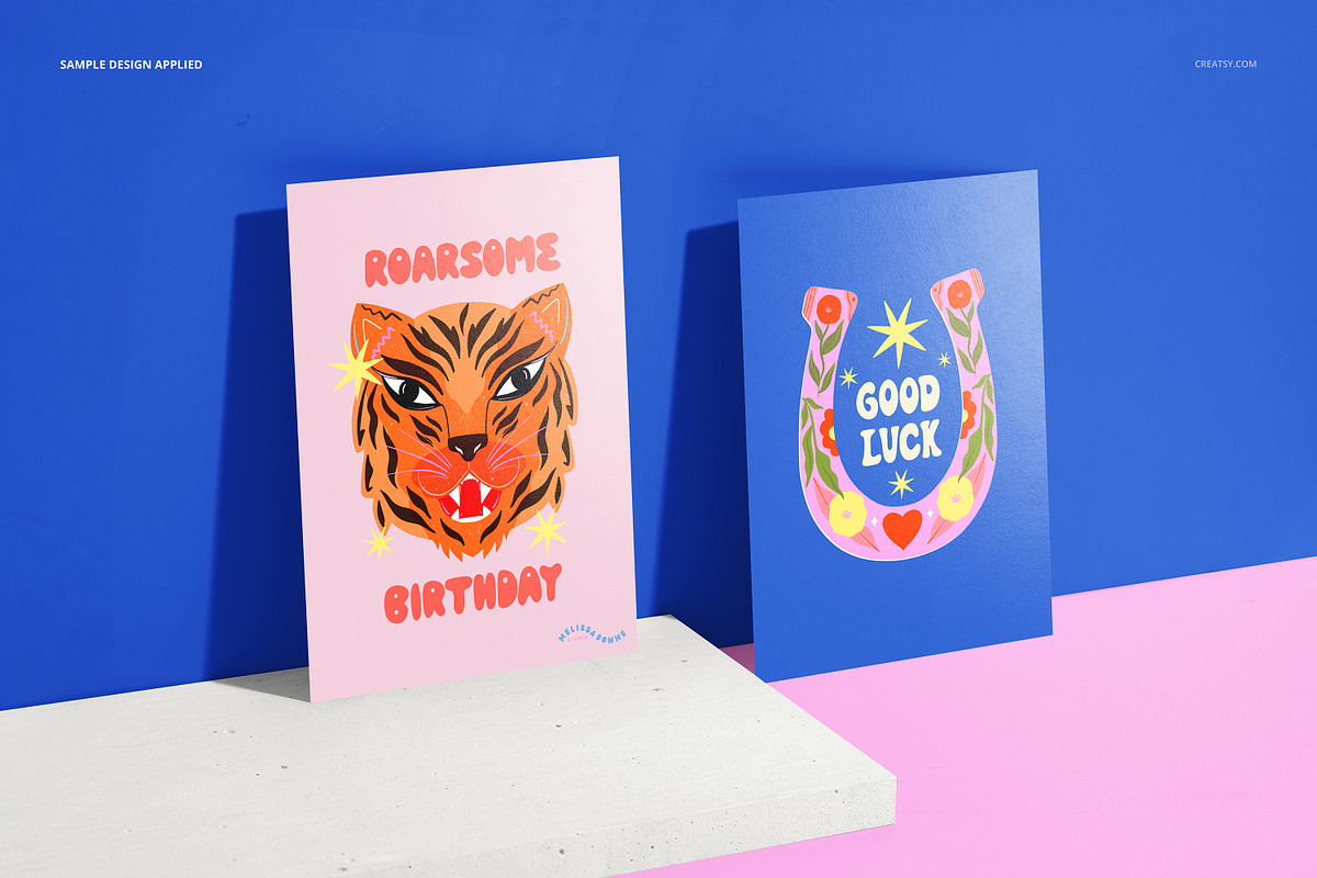 A5 Cards Mockup Set, a Merchandise Mockup by creatsy5 (Photo 4 of 17)