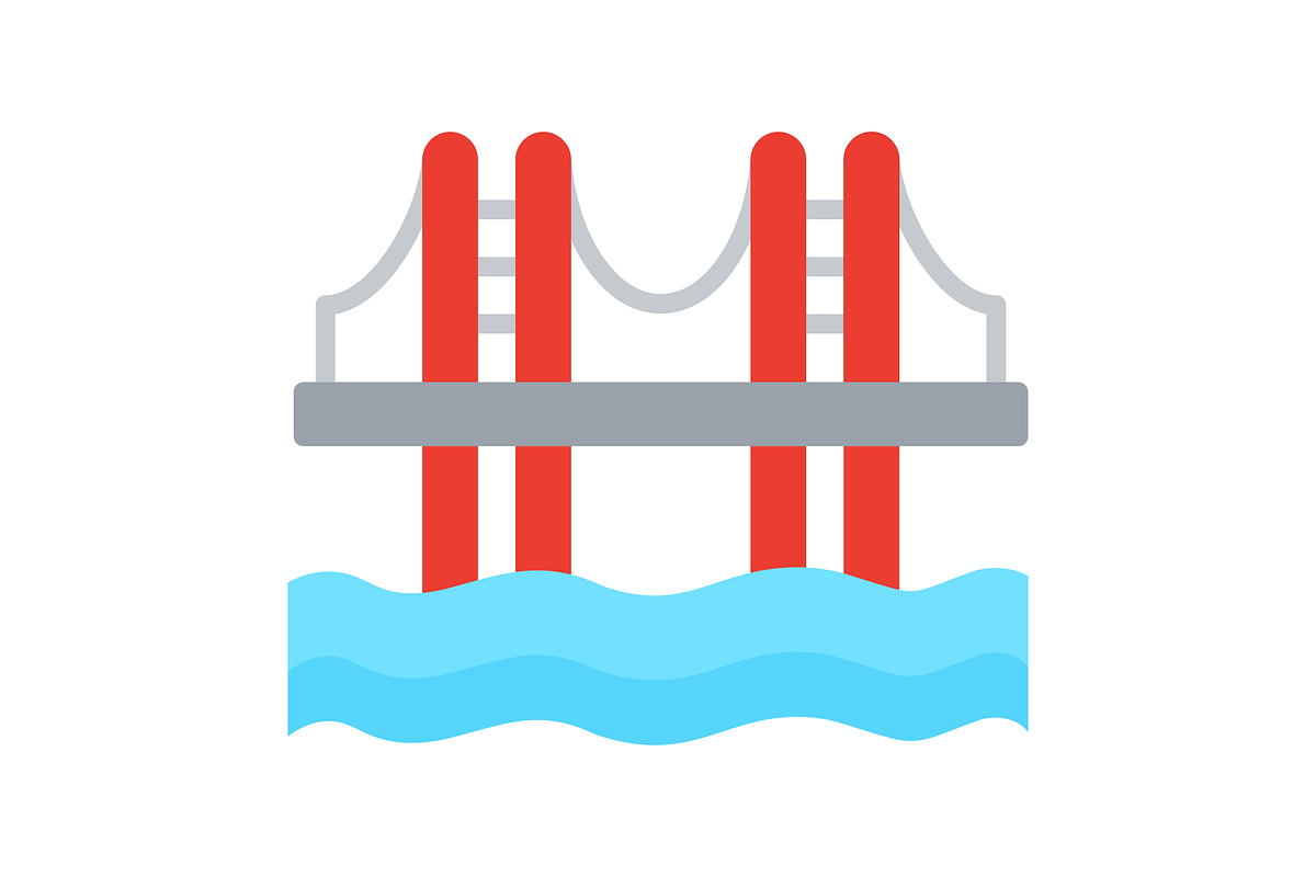 Bridge Flat Icon, a Duotone Icon by Pexelpy (Photo 2 of 2)